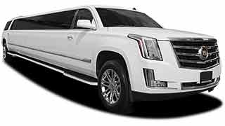 Luxury Cadillac Escalade Stretch Limousine: Available in Black and White